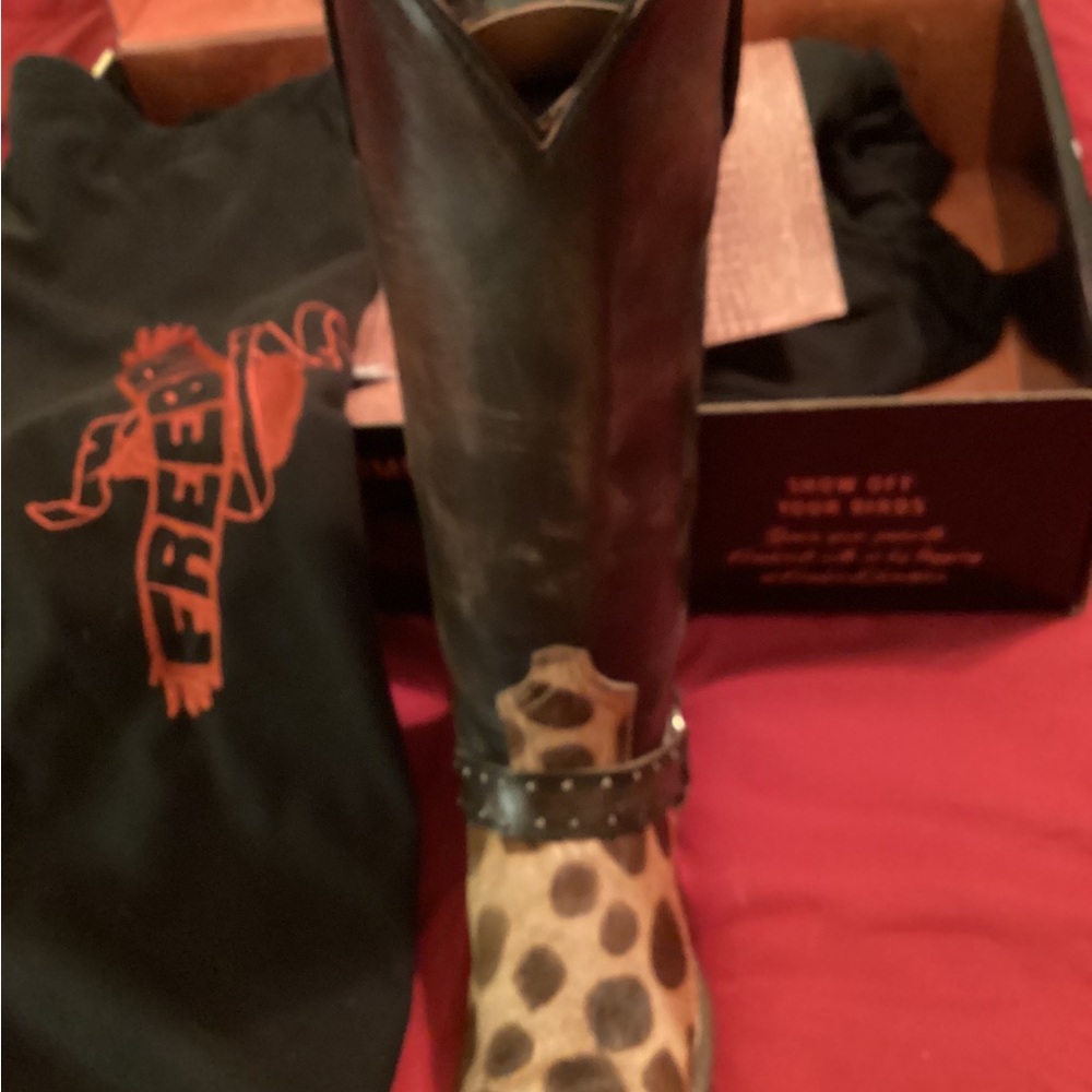 Freebird Lusitano Leopard Western Ponyhair Boots **New*** - Picture 6 of 6